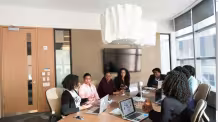 Professional team meeting for stakeholder analysis